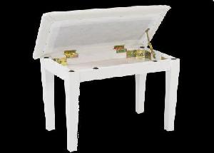 HD BANQUETA PIANO AMADEUS CON CAJON BLANCO MATE