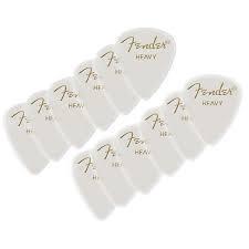 FENDER 346 SHAPE PICK WHITE HEAVY PUA Pack 12 