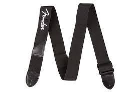 FENDER CORREA ELECT 2" LOGO STRAP WHITE/ BLK