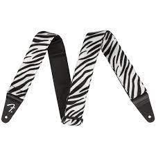 FENDER CORREA ELECT WILD ZEBRA PRINT STRAP 2"