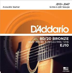 DADDARIO EJ-10 010-047JUEGO ACUSTICA