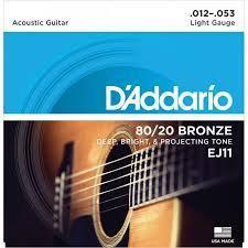 DADDARIO 12-53 80-20 BRONZE JUEGO ACUSTICA