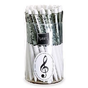 BOLIGRAFO BLANCO LINEA NOTAS MUSICALES