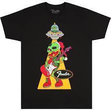 FENDER ULGY CHRISTMAS TEE ALIEN  T-SHIRT T-L CAMISETA