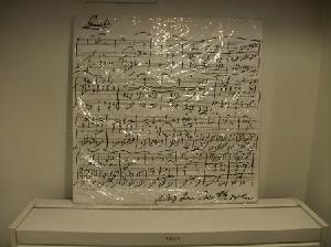 CUADRO FACSIMIL BEETHOVEN SONATA 90x90