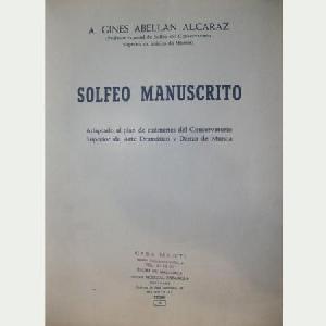 SOLF GINES ABELLAN SOLFEO MANUSCRITO *OFERTA*