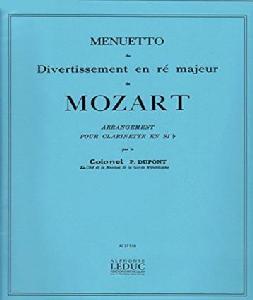 CLP MOZART MINUETO DE DIVERTIMENTO RE MAYOR