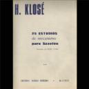 SX KLOSE 25 ESTUDIOS DE MECANISMO PARA SAXOFON *OFERTA*