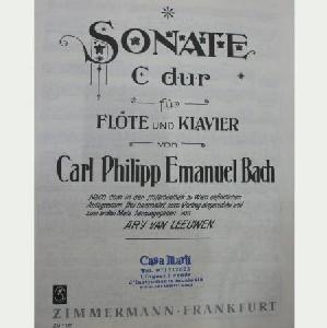 FLP BACH C.P.E. SONATA DO M FLAUTA Y PIANO *OFERTA*