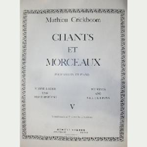 V CRICKBOON CHANTS ET MORCEAUX V.5