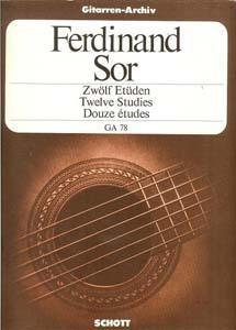 GUIT FERNANDO SOR 12 ESTUDIOS OP.29 GUITARRA *OFERTA*