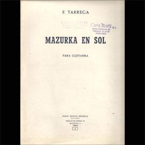 GUIT TARREGA MAZURKA EN SOL