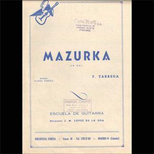 GUIT TARREGA MAZURKA EN SOL BIBLIOT