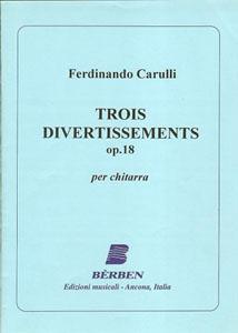 GUIT CARULLI 3 DIVERTIMENTOS OP.18 PARA GUITARRA *OFERTA*